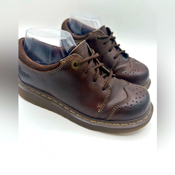 RARE VINTAGE Dr. Martens 11664 Brown Leather Brogue Oxfords men’s size 7 Y2K - Picture 10 of 16